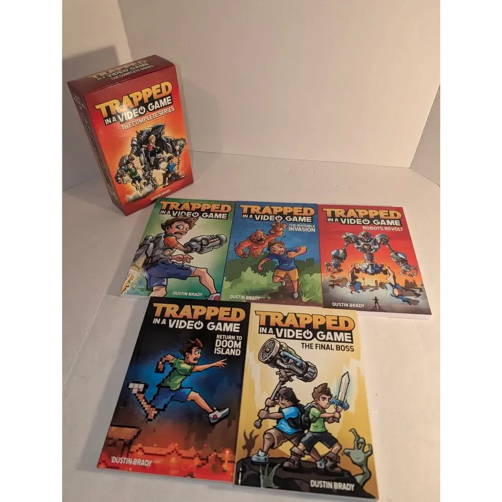 Complete Set Trapped Inside of Video Game 5 Book Set New